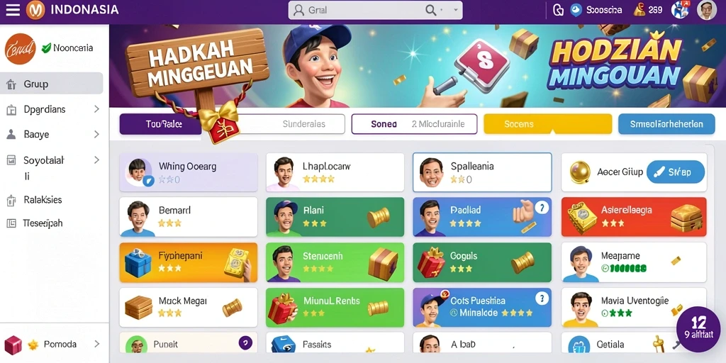 Tangkapan layar menampilkan grafis menarik dari JARUM77.