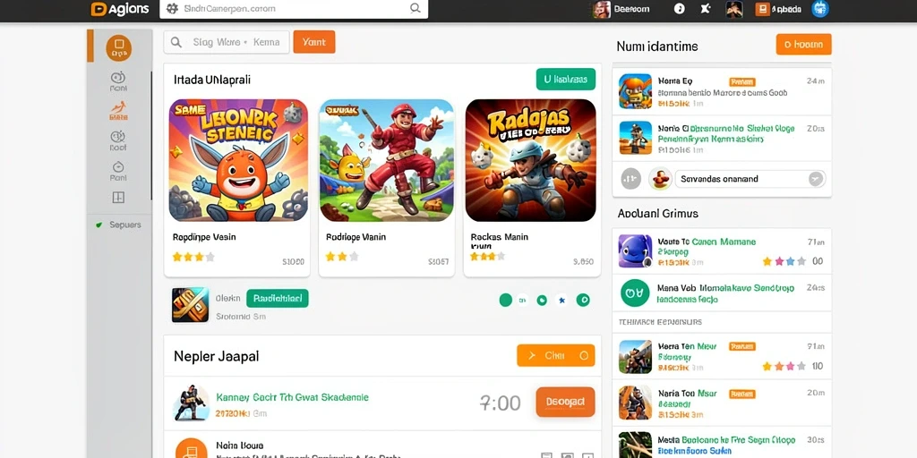 Tampilan menu utama yang menarik dan mudah dinavigasi.