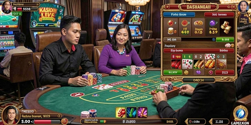 Gambar menangkap momen seru dalam permainan.